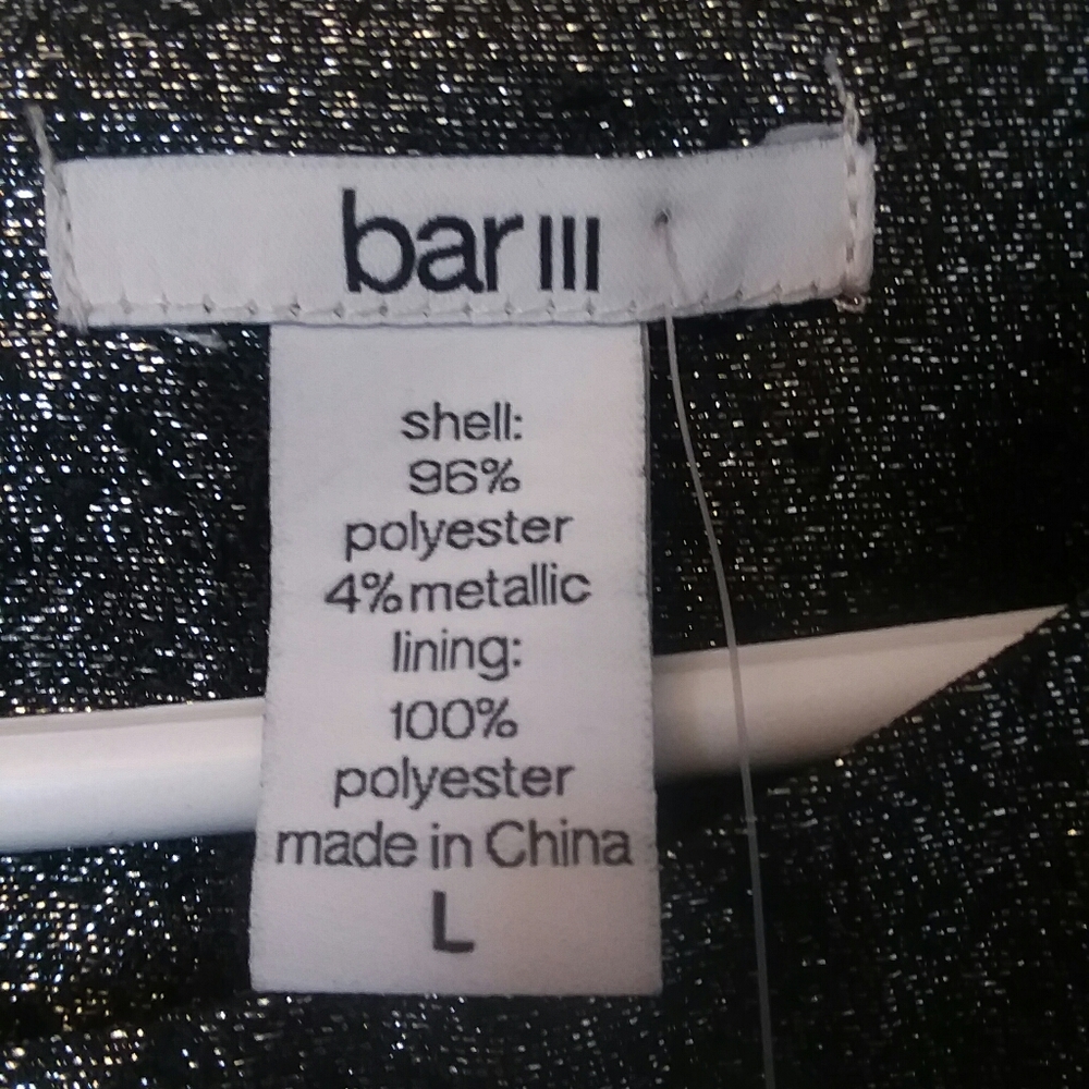 NWT! BAR III - Silver metallic mini dress. - Picture 3 of 7